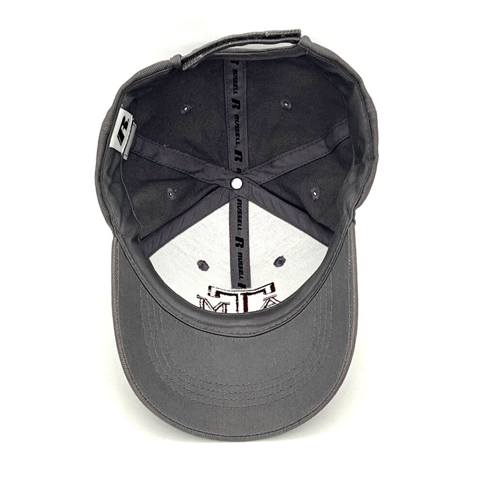 Texas A&M Aggies Embroidered Gray Baseball Cap By Russell Adjustable Strap OSFM - Picture 10 of 16